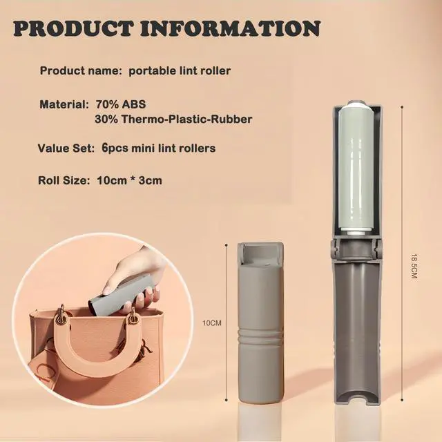 Alt view image 2 of 6 - Mini Reusable Lint Roller for Travel, 6 Pack Washable Foldable Lint Remover with Sticky Gel, Portable, Compact and Easy to Clean for Clothes and Luggage Use