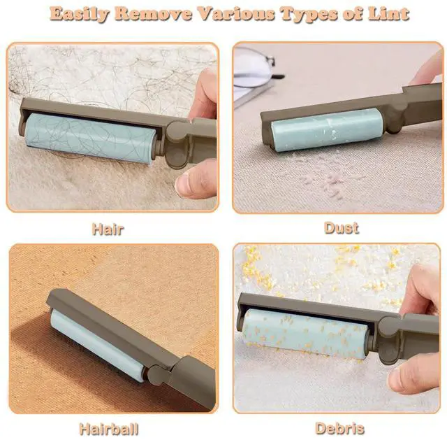 Alt view image 4 of 6 - Mini Reusable Lint Roller for Travel, 6 Pack Washable Foldable Lint Remover with Sticky Gel, Portable, Compact and Easy to Clean for Clothes and Luggage Use
