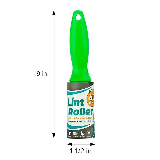 Alt view image 2 of 7 - Lint Roller with 2 Refills, Pet Hair Remover, 180 Extra Sticky Sheets, Lint Roller Brush, Dog & Cat Hair Removal, Lint, Dust from Clothes, Furniture and More