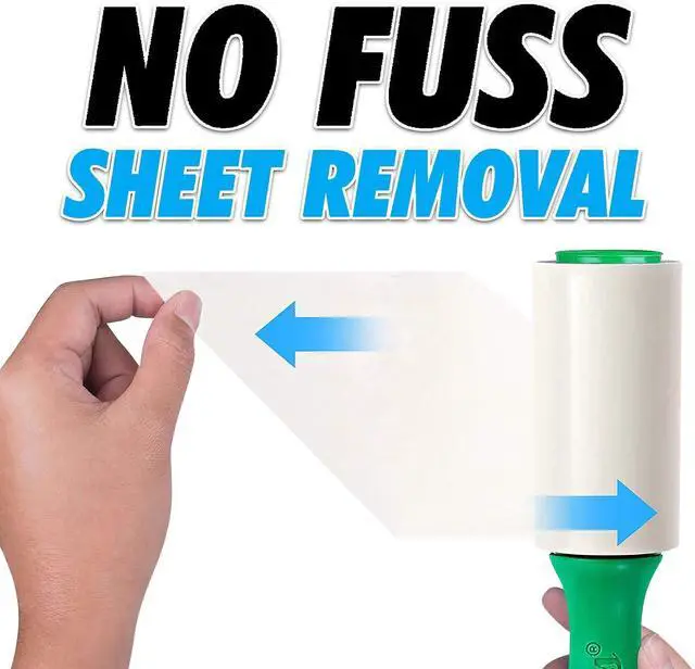 Alt view image 5 of 7 - Lint Roller with 2 Refills, Pet Hair Remover, 180 Extra Sticky Sheets, Lint Roller Brush, Dog & Cat Hair Removal, Lint, Dust from Clothes, Furniture and More