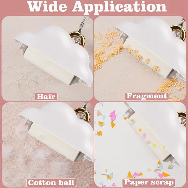Alt view image 5 of 7 - Mini Travel Lint Roller, Reusable Pet Hair Remover for Clothes with 150 Refillable Sheets (White)
