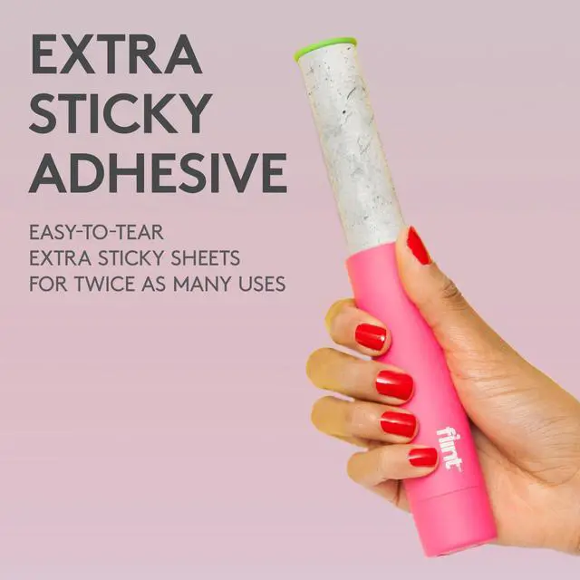 Alt view image 6 of 6 - Original Lint Roller Refill, Extra Sticky, Compatible with Flint Retractable Lint Roller, Lint Rollers for Pet Hair Extra Sticky Refill - Pack of 2