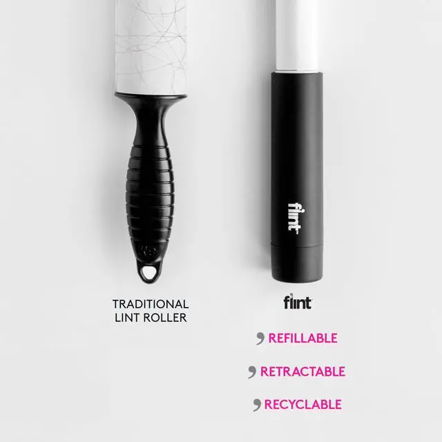 Alt view image 5 of 6 - Original Lint Roller Refill, Extra Sticky, Compatible with Flint Retractable Lint Roller, Lint Rollers for Pet Hair Extra Sticky Refill - Pack of 2