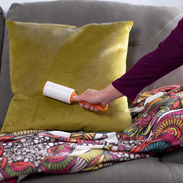 Alt view image 6 of 6 - Lint Roller, Scented 40 Sheets, Two-Pack, Orange