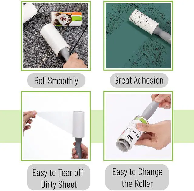 Alt view image 3 of 7 - Lint Rollers, 1 Handle with 3 Refills, 270 Sheets