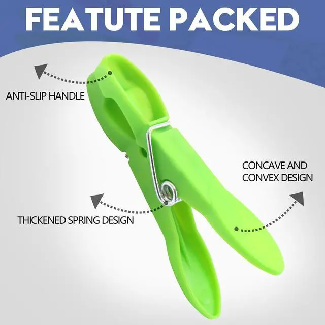 Alt view image 3 of 6 - 24Pack Colorful Plastic Clothespins Heavy Duty Laundry Clothes Pins Outdoor