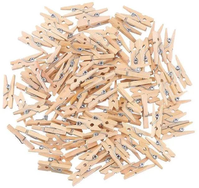 Main image of Sturdy 1 Inch Mini Wooden Craft Clothespins 100pcs