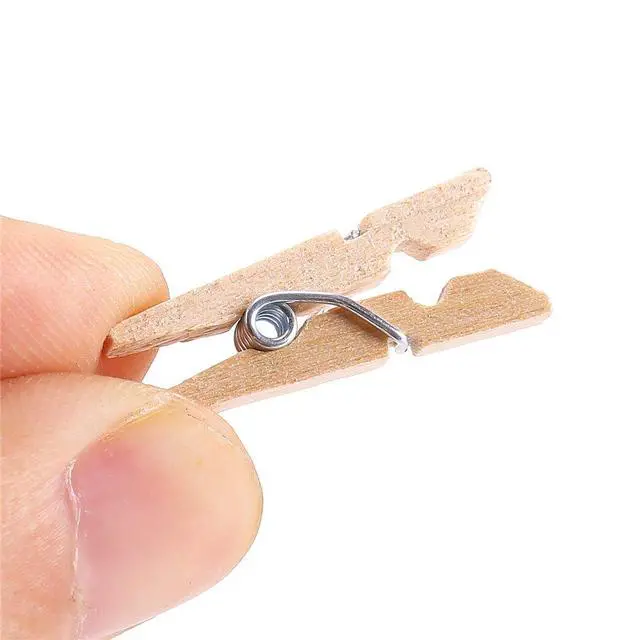 Alt view image 4 of 7 - Sturdy 1 Inch Mini Wooden Craft Clothespins 100pcs