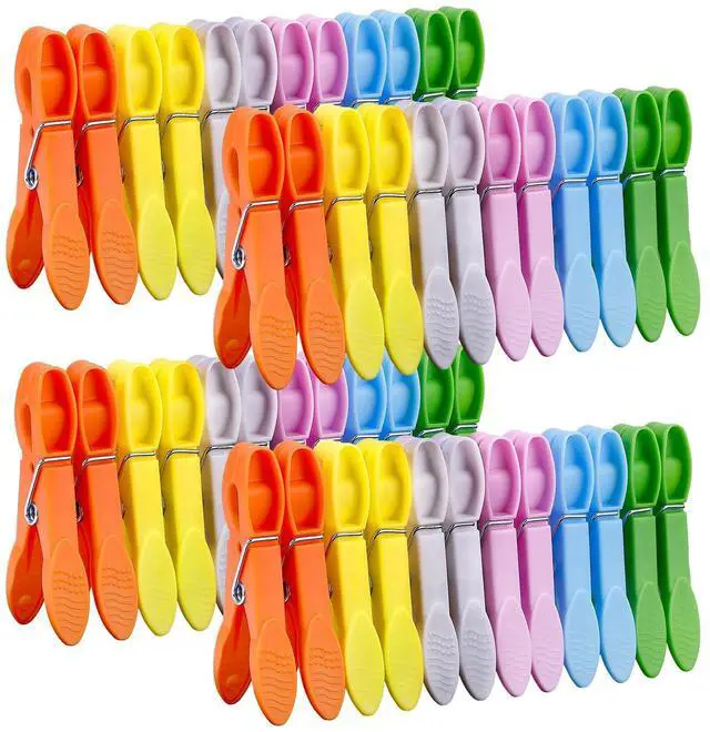 Main image of 48 Pack Colorful Plastic Clothespins,Heavy Duty Clothes Pins Clips with Springs,Non-Slip Clips for Hanging Clothes,Towels,Crafts,Picture Clips Food Package Clips,Air-Drying Clothing Pin Set