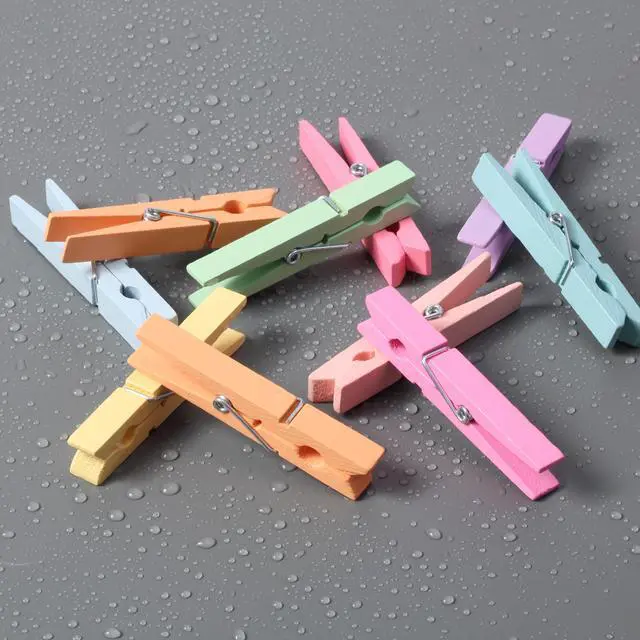 Alt view image 7 of 7 - Large Wooden Clothes Pins, 2.9 Inch, 50 Pack, Natural Wood Clips for Crafts, Classroom Projects, Hanging Photos, Chip Bags, Decoration, Rust Resistant Spring