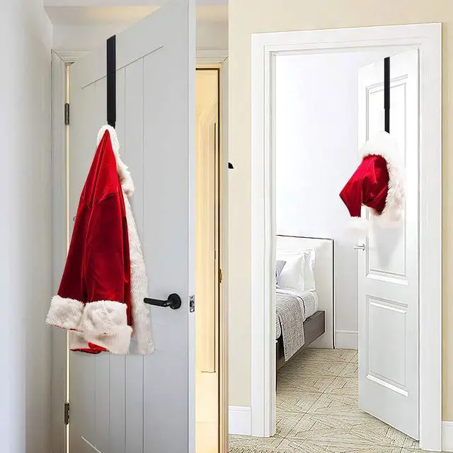 Alt view image 4 of 7 - Wreath Hanger,Easter Decorations Adjustable Wreath Hanger for Front Door Decor from 14.9-25",Over The Door Hooks Organizer 20 lbs Larger Wreaths Hangers Christmas Wreaths Decorations Hook