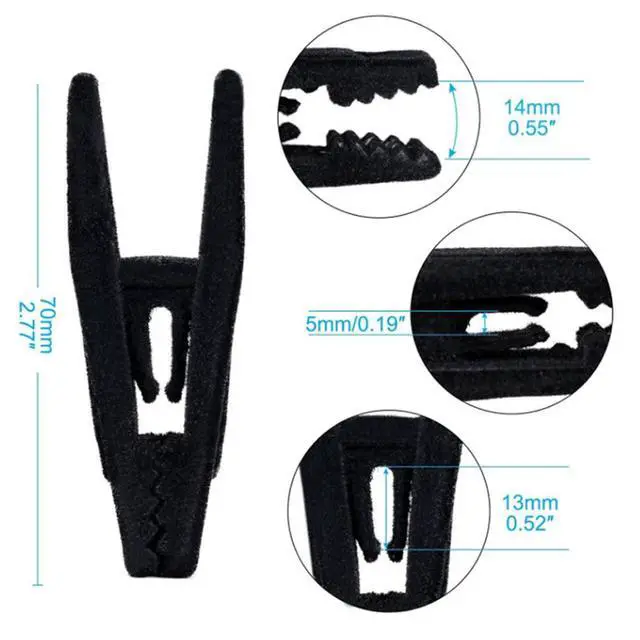 Alt view image 2 of 3 - Velvet Hanger Clips - 20pcs Plastic Clips for Velvet Hangers