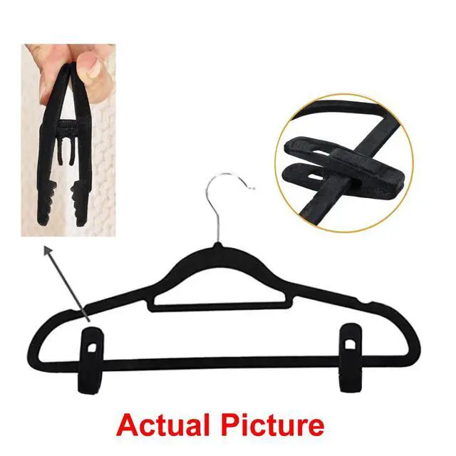 Alt view image 3 of 3 - Velvet Hanger Clips - 20pcs Plastic Clips for Velvet Hangers