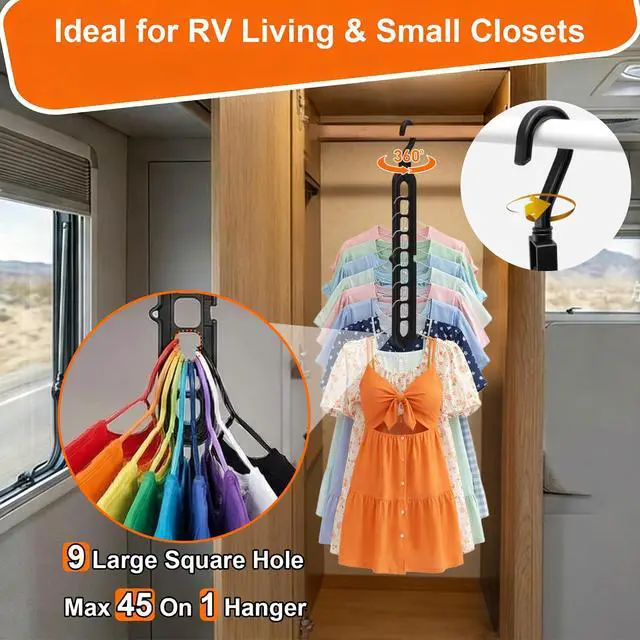Alt view image 5 of 7 - Closet Organizers and Storage, Multifunctional Organization and Storage Home Essentials Magic Space Saving Hangers with 9 Holes for Wardrobe Closet Heavy Clothes