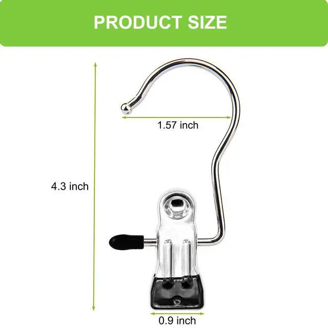 Alt view image 2 of 7 - Laundry Hooks Hanging Clips Clothes Pins Closet Hanger Organizer Clamps Socks Towel Clips Heavy Duty Clothespins Bulk Hanger Clips for Closet Travel Pants Socks Handbags, 30 Pack