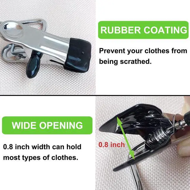 Alt view image 5 of 7 - Laundry Hooks Hanging Clips Clothes Pins Closet Hanger Organizer Clamps Socks Towel Clips Heavy Duty Clothespins Bulk Hanger Clips for Closet Travel Pants Socks Handbags, 30 Pack