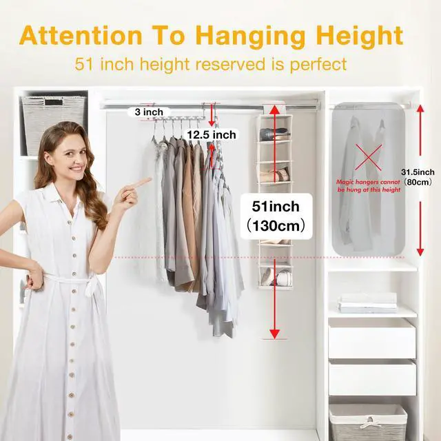 Alt view image 2 of 7 - Space Saving Hangers for Clothes 4 Pack, Heavy Duty Hanger Organizer | 30 Lbs Capacity |, Metal Magic Hanger, Sturdy Multi Hangers, Closet Space Saver Closet Organizers and Storage