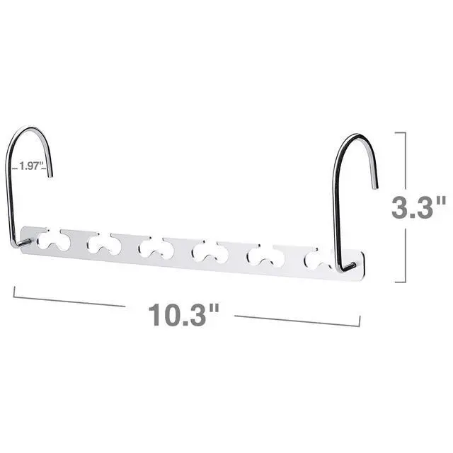 Alt view image 7 of 7 - Space Saving Hangers for Clothes 4 Pack, Heavy Duty Hanger Organizer | 30 Lbs Capacity |, Metal Magic Hanger, Sturdy Multi Hangers, Closet Space Saver Closet Organizers and Storage