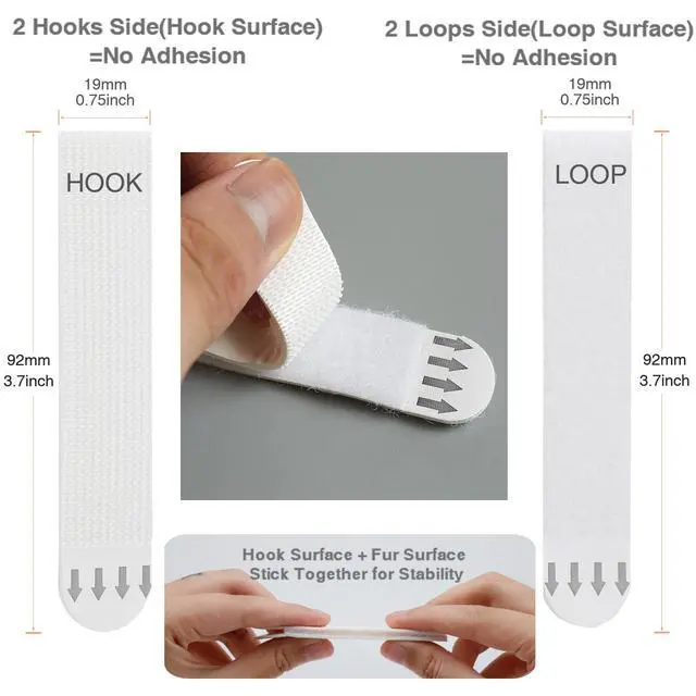 Alt view image 2 of 7 - Large Picture Hanging Strips Heavy Duty, 16-Pairs(32 Strips) Sticky Picture Hangers for Walls No Damage Wall Picture Hangers Without Nails Refill Adhesive Poster Strips