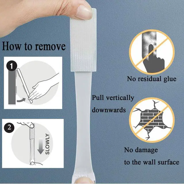 Alt view image 5 of 7 - Large Picture Hanging Strips Heavy Duty, 16-Pairs(32 Strips) Sticky Picture Hangers for Walls No Damage Wall Picture Hangers Without Nails Refill Adhesive Poster Strips