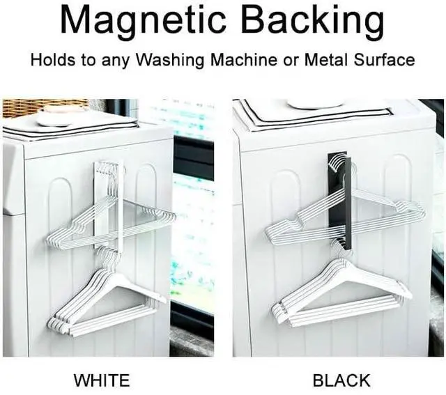 Alt view image 3 of 7 - Magnetic Hanger Organizer for Washing Machine & Closet Laundry Room,Hanger Storage Rack Stacker