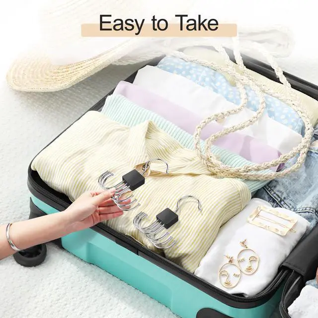 Alt view image 5 of 7 - 2 Pack Tank Top Hanger, Bra Hangers for Closet Organizer Max 36 Storage Capacity, Space Saving 360°Rotatable Metal Bra Organizer, Closet Organizers and Storage for Tank Top, Bras, Scarf, Purse etc.