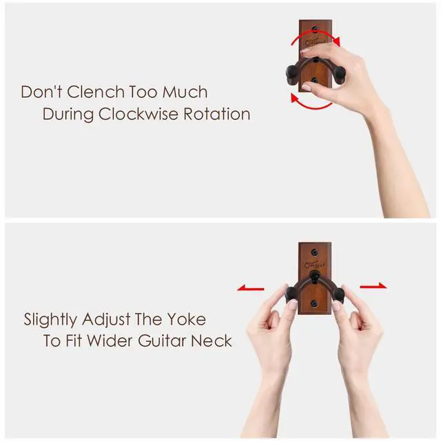 Alt view image 7 of 7 - Guitar Wall Mount 2 Pack, Wood Guitar Hanger Wall Hook with Screws, Guitar Stand Wall Mount Holder for Acoustic Guitar, Banjo, Bass,Guitar Accessories Gifts for Guitar Players