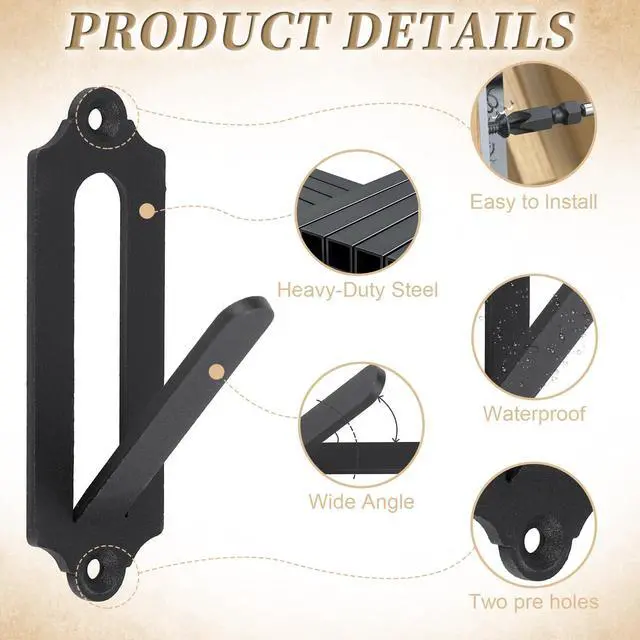 Alt view image 3 of 7 - 4 Pack 4.1"x1.4" European Mount Skull Hanger, Stainless Steel, 100% Stainless Steel, Wall Mount, Industrial, Deer, Mule, Antelope, Coyote, Small Game Animals