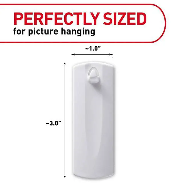 Alt view image 2 of 7 - Sawtooth Picture Hangers, 4 Frame Hangers and 6 Command Strips, Damage-Free Hanging Sawtooth Frames, No Tools Wall Hook for Home Decor, Holds up to 4 lb