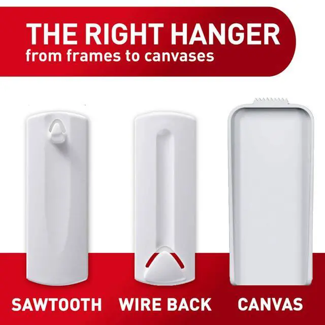 Alt view image 5 of 7 - Sawtooth Picture Hangers, 4 Frame Hangers and 6 Command Strips, Damage-Free Hanging Sawtooth Frames, No Tools Wall Hook for Home Decor, Holds up to 4 lb