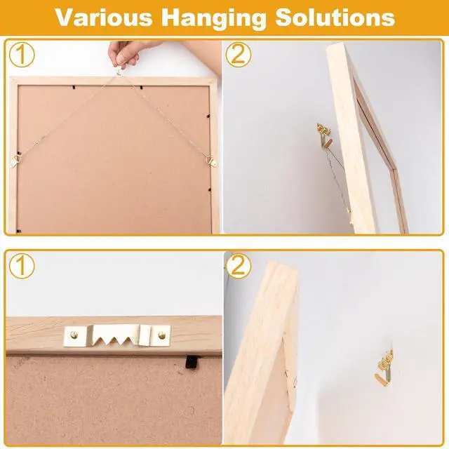 Alt view image 5 of 7 - 303Pcs Picture Hanging Kit, Picture Hangers Assorted Kit with Heavy Duty Picture Hanging Hooks/Hardware Nails/Sawtooth/Wire/D Rings/Level, Metal Picture Wall Hooks for Frame Canvas Mounting