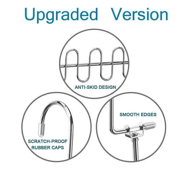 Alt view image 5 of 7 - 4 Pack Metal Space Saving Hangers, Stainless Steel Hangers Space Saving for Clothes, Magic Cascading Space Saving Closet Clothing Hanger Organizer Space Saver, College Dorm Essentials