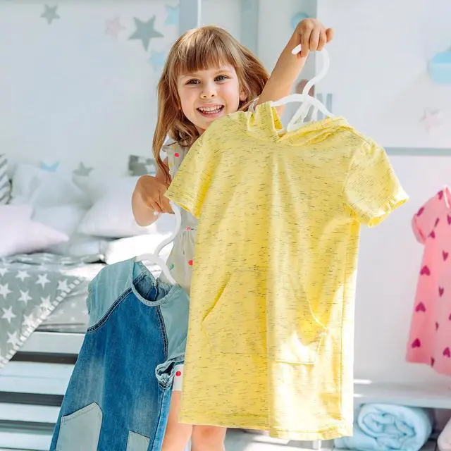 Alt view image 2 of 7 - Baby Hangers Kids Plastic Hangers for Closet Non-Slip Toddler Hanger for Infant Child Clothing, Small Children Hanger Ideal for Boys and Girls Closet Pants Coats Skirts - 30 Pack, White