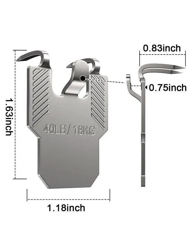 Alt view image 2 of 6 - 40 lb Drywall Picture Hangers Claw: 15 Pack Heavy Duty Damage Free Wall Picture Hanging Hooks - Art Mirror Photo Painting Frame Sawtooth Wire D Ring Hanger Kit for Room Office Decor