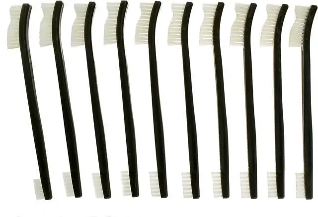 Alt view image 6 of 7 - 10-Piece Double-Ended Gun Cleaning Brush Set, Gun Cleaning Supplies Kit, 7-inch Nylon Bristle Brushes, Plastic Handle - 7615NB10PCS