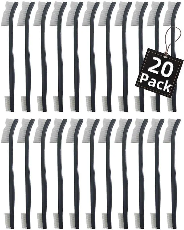 Main image of 20 Pack Double-Ended Gun Cleaning Brush, 7 Inch Nylon Bristle Brushes, Gun Cleaning Supplies Kit, All Purpose Cleaning Brush with Plastic Handle