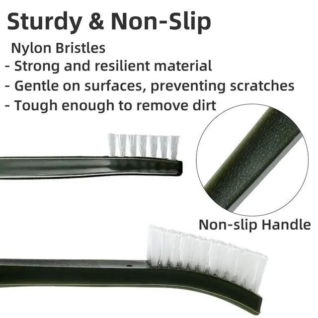 Alt view image 3 of 6 - 20 Pack Double-Ended Gun Cleaning Brush, 7 Inch Nylon Bristle Brushes, Gun Cleaning Supplies Kit, All Purpose Cleaning Brush with Plastic Handle