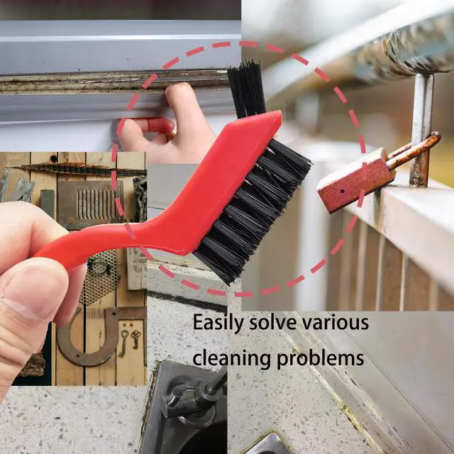 Alt view image 6 of 6 - 6-Pack Nylon Cleaning Brushes - Non-Scratch Nylon Bristles for Delicate Surfaces & Daily Cleaning | Ergonomic Grip with Mini Head & Hanging Hole