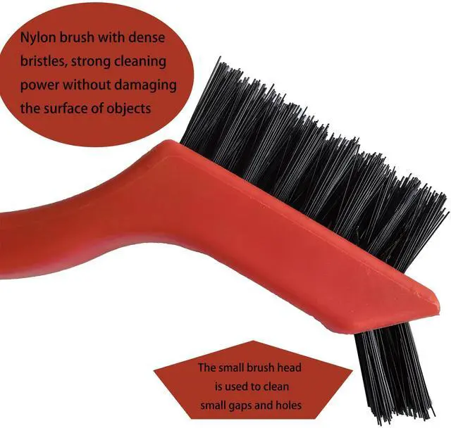 Alt view image 3 of 6 - 6-Pack Nylon Cleaning Brushes - Non-Scratch Nylon Bristles for Delicate Surfaces & Daily Cleaning | Ergonomic Grip with Mini Head & Hanging Hole