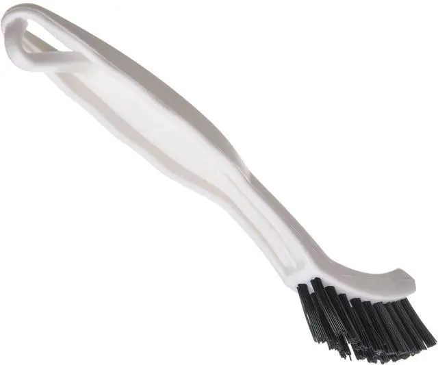 Main image of Flo-Pac Grout Brush with Nylon Bristles, Scrubber with Handle for Bathroom and Kitchen Tile, 8", White
