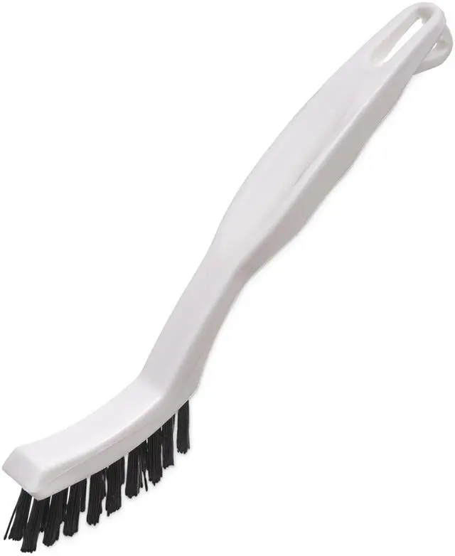 Alt view image 7 of 7 - Flo-Pac Grout Brush with Nylon Bristles, Scrubber with Handle for Bathroom and Kitchen Tile, 8", White
