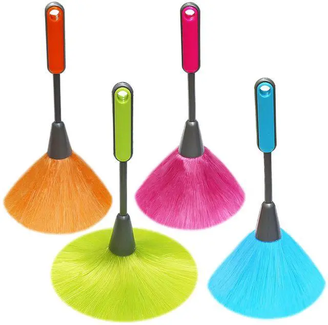 Main image of 4 Pack 10 inch Microfiber Duster, Feather Duster, Grips Microfiber Delicate Duster for Cleaning Keyboard, Computer Screen, Books, Photo Frames