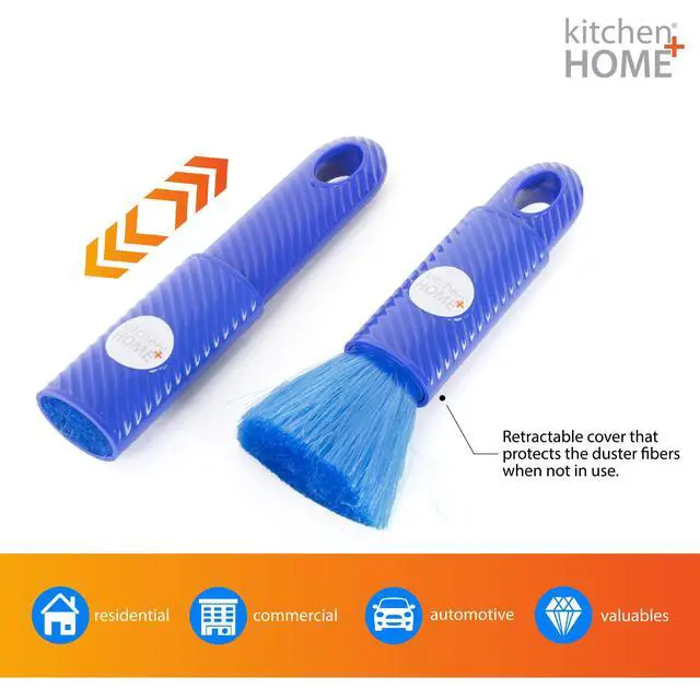 Alt view image 2 of 7 - Compact Static Duster - 6.5" Inch Travel Duster with Carry Case - Electrostatic Duster attracts dust Like a Magnet!