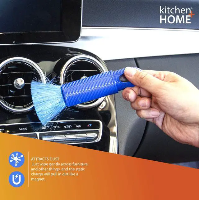 Alt view image 3 of 7 - Compact Static Duster - 6.5" Inch Travel Duster with Carry Case - Electrostatic Duster attracts dust Like a Magnet!