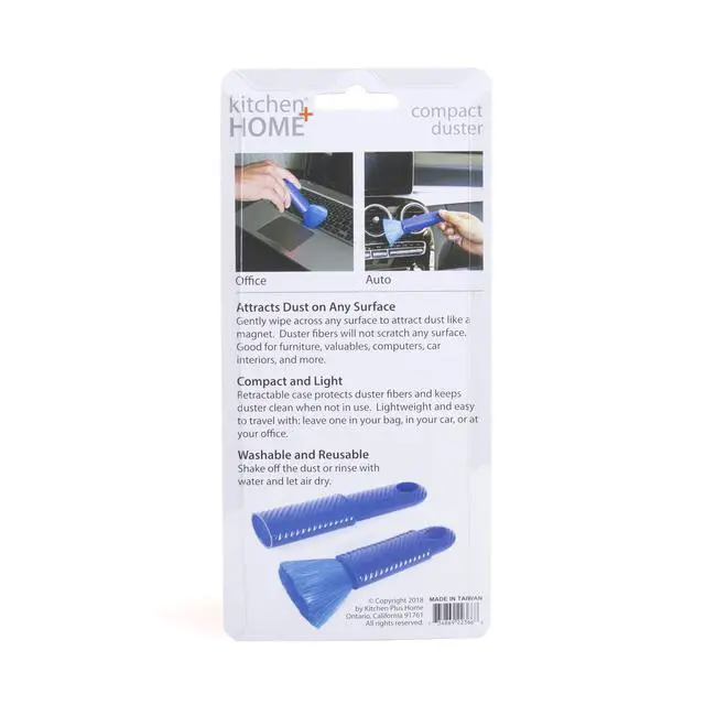 Alt view image 6 of 7 - Compact Static Duster - 6.5" Inch Travel Duster with Carry Case - Electrostatic Duster attracts dust Like a Magnet!