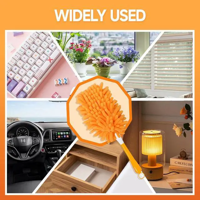 Alt view image 5 of 7 - 6Pcs Reusable Duster Refill Compatible with Swiffer Hand Duster +1 Handle, 360 Heavy Duty Duster Refills for Cleaning, Office, Ceiling Fan (6PCS+1Handle)