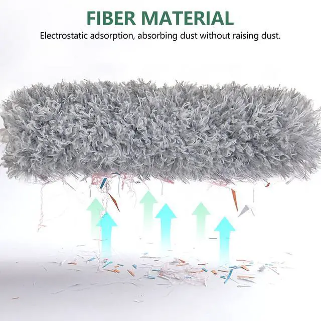 Alt view image 6 of 7 - Dusters for Cleaning, 100-inch Extra-Long Cobweb Duster with Extension Pole, Bendable Microfiber Head & Cobweb Brush Washable Ceiling Fan Cleaner Duster Kit for High Ceilings, Corner