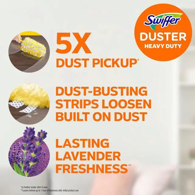 Alt view image 2 of 7 - Dusters Heavy Duty Multi-Surface Duster Refills for Cleaning, Lavender, 11 Count