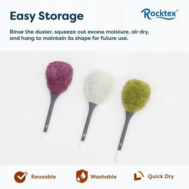 Alt view image 3 of 5 - 3 Pack Microfiber Delicate Duster & Detail Brush - Dual Ended Duster with Microfiber, Electrostatic and Washable Screen Static Cleaning Tool for Office, Car, Laptop, Screen, Keyboard, TV