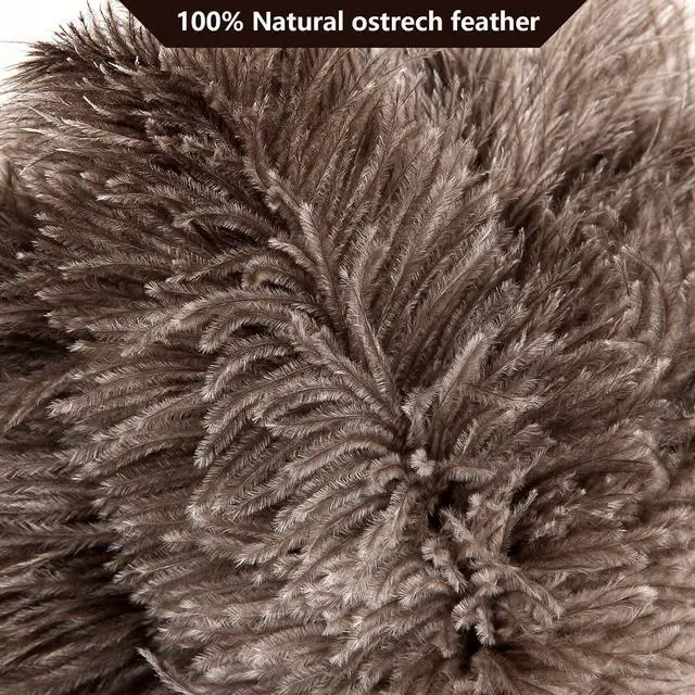Alt view image 4 of 7 - 2pcs Ostrich Feather Dusters Natural Feathers Duster with Wooden Handle Natural Ostrich Feathers for Home Cleaning and Office Finishing Duster(2pcsLength14